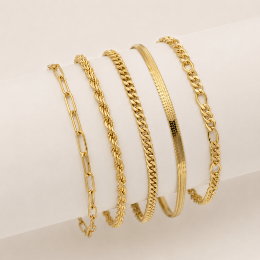 Stacked Gold Bracelet Set