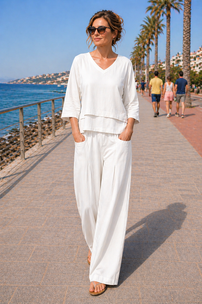 Conjunto Riviera™ — lino transpirable, elegante y cómodo todo el día