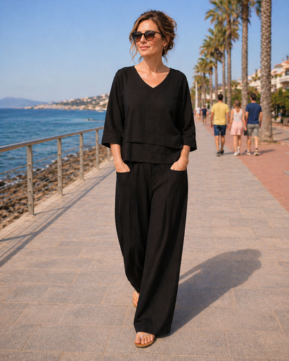 Conjunto Riviera™ — lino transpirable, elegante y cómodo todo el día