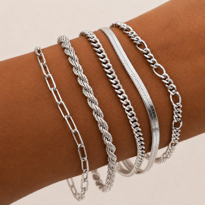 Stacked Gold Bracelet Set