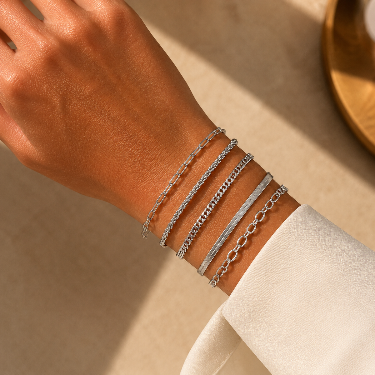 Stacked Gold Bracelet Set