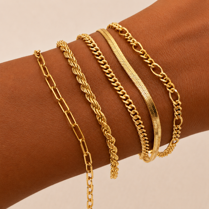 Stacked Gold Bracelet Set
