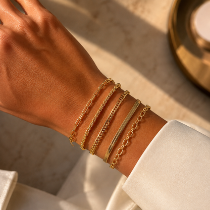 Stacked Gold Bracelet Set