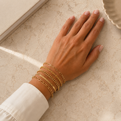 Stacked Gold Bracelet Set