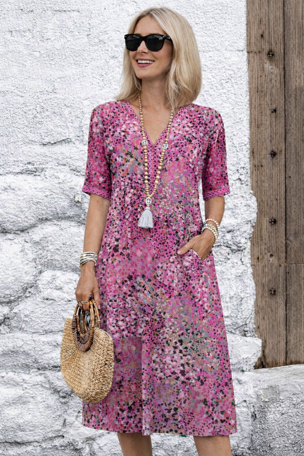 Vestido Verónica™ — midi fluido y elegante para el día a día